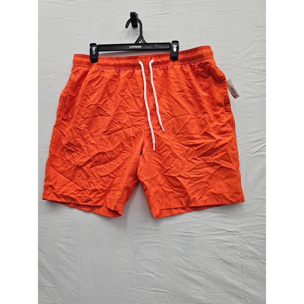 Amazon Essentials Mens Swim Trunks Orange Polyester Blend Casual Size XL